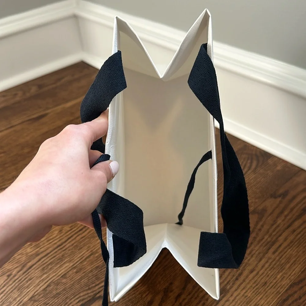 Moncler White Blue Red Shopping Gift Bag - Picture 7 of 8